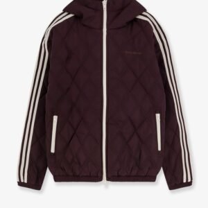 Nylon down jacket with iconic side stripes