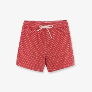 Nylon swim shorts with all-over micro pattern