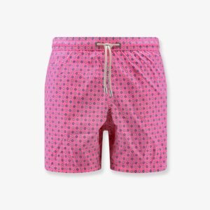 Nylon swim shorts with an all-over micro pattern