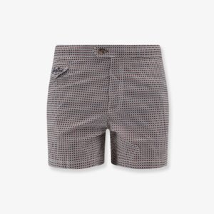Nylon swim shorts with micro-pattern