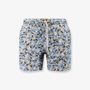 Nylon swim shorts with micro-pattern
