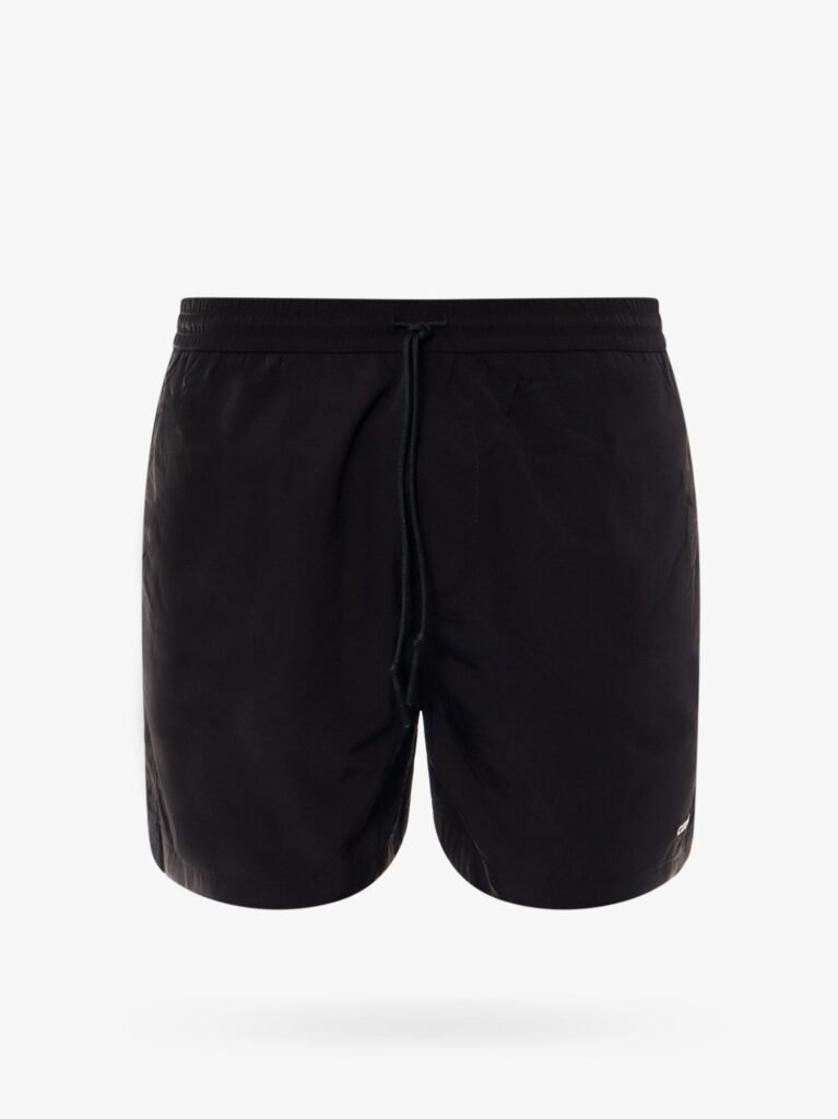 Nylon swim trunk with embroidered logo