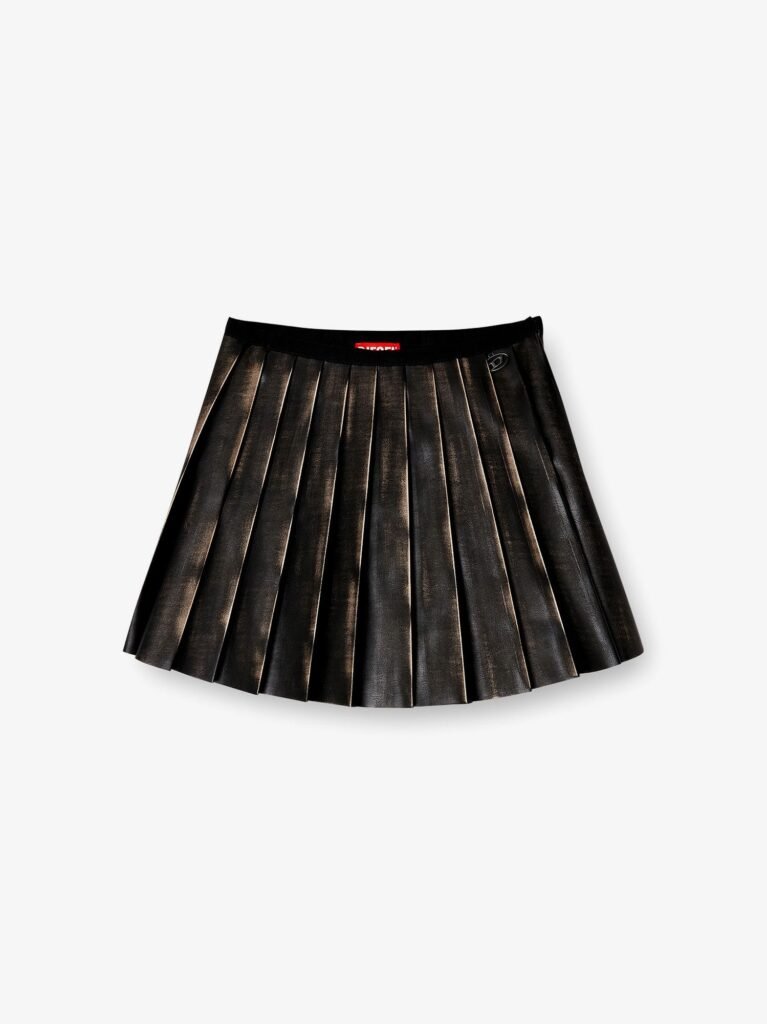 O-Saka-Mini faux leather skirt