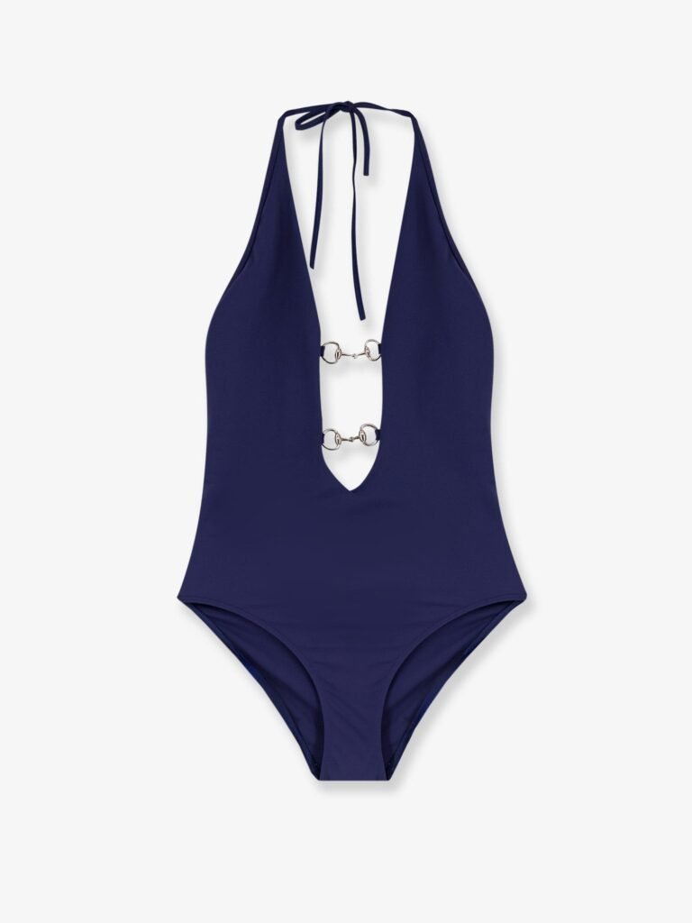 One-piece swimsuit with Horsebit details