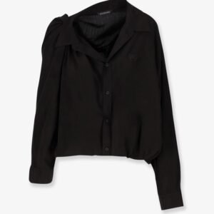 One shoulder lyocell shirt