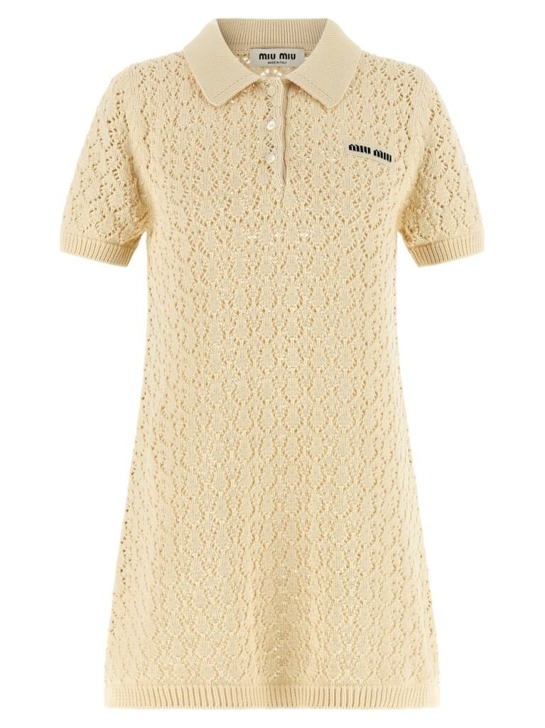 Openwork cotton dress