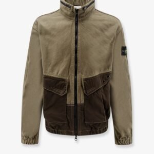 Organic cotton jacket with nylon hood