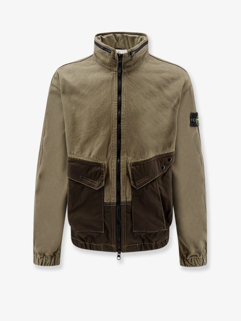 Organic cotton jacket with nylon hood