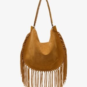 Oskan suede shoulder bag