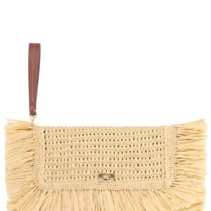 OVERSIZE RAFFIA CLUTCH BAG