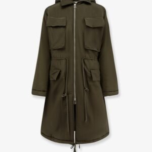 Padded nylon long jacket