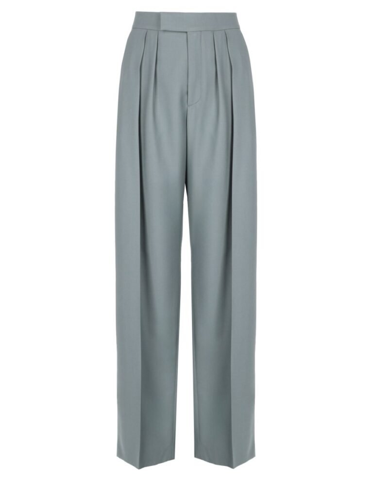 PANTALONE A SIGARETTA SARTORIALE IN GABARDINE DI LANA