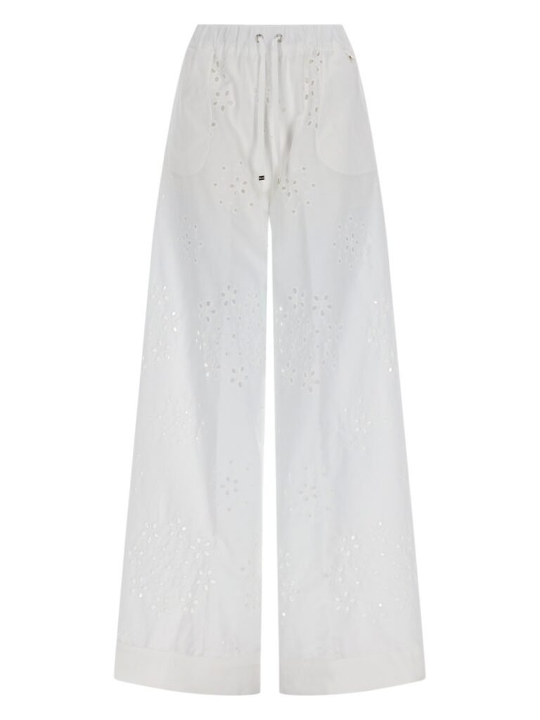 PANTALONE TRAFORATO CON RICAMO SANGALLO