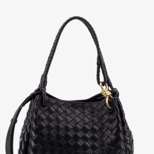 Parachute leather shoulder bag with Intrecciato motif and Knot detail