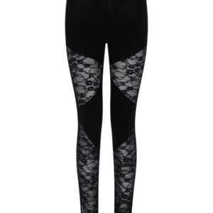 PATCHWORK LEGGINGS WITH LACE INSERTS