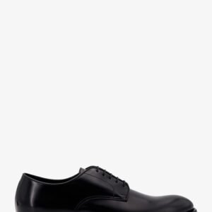 Patent leather lace-up shoe