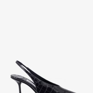 Patent leather pumps with crocodile print