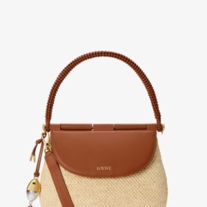 Paula's Ibiza Raffia and Leather Pescador crossbody bag