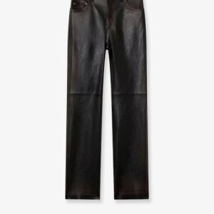 Peg leather trousers