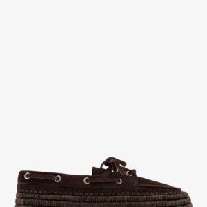 Penelope suede and raffia loafers