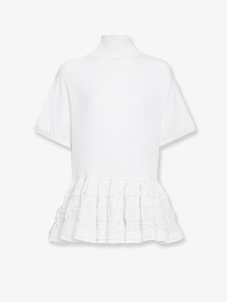 Peplum virgin wool sweater