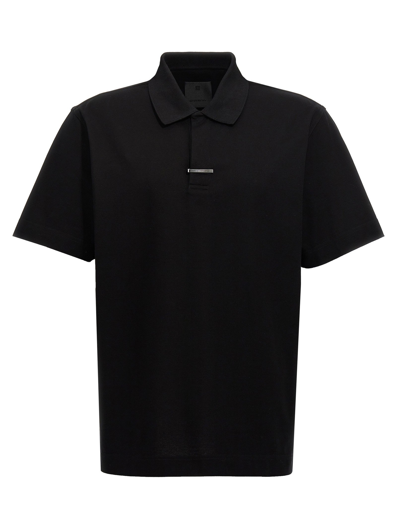 ‘Placket’ polo shirt – Black – S
