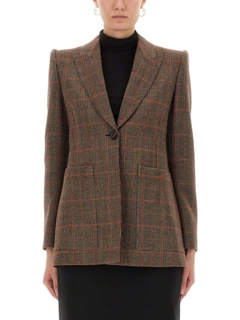 PLAID WOOL TAILORED JACKET