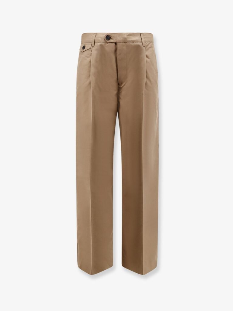 Pleated Chino Slacks Trousers