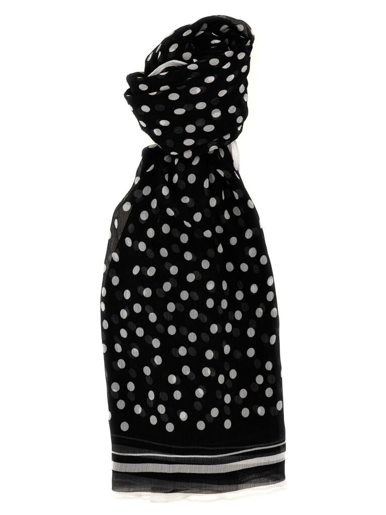 Polka dot chiffon scarf