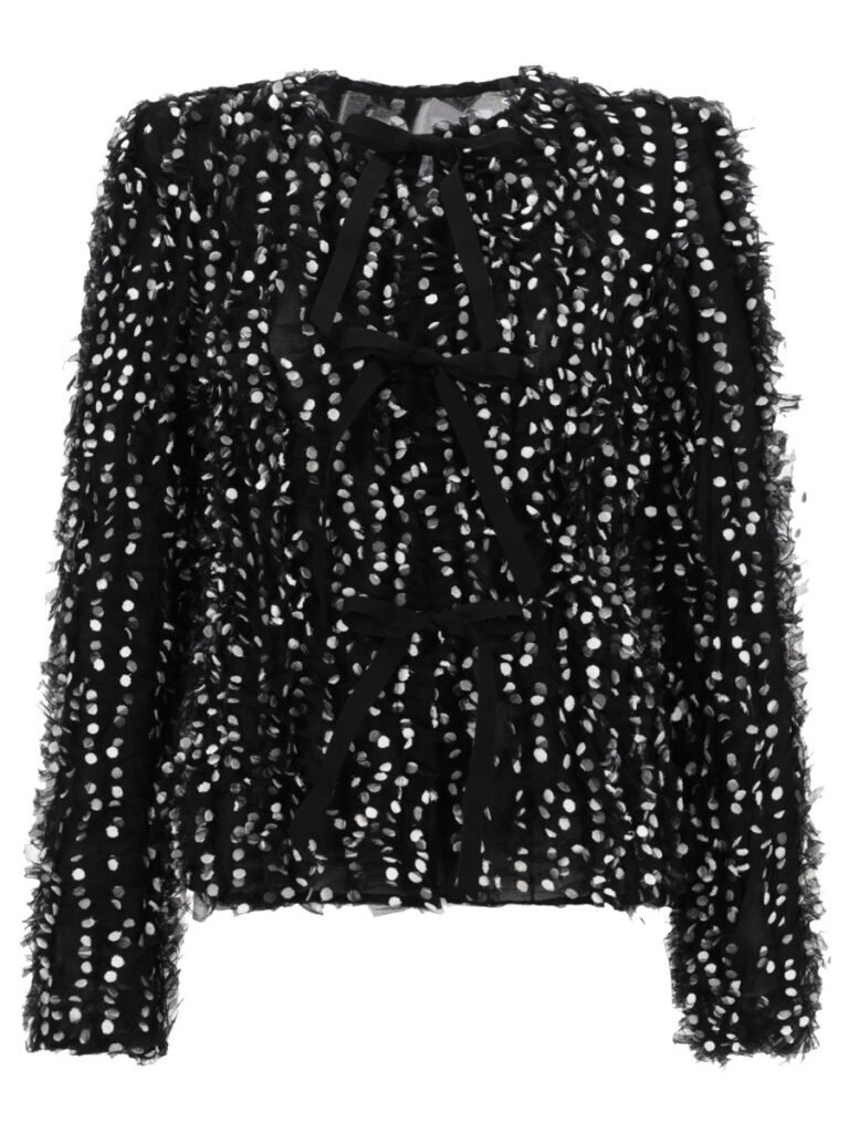 POLKA DOT EMBROIDERED JACKET