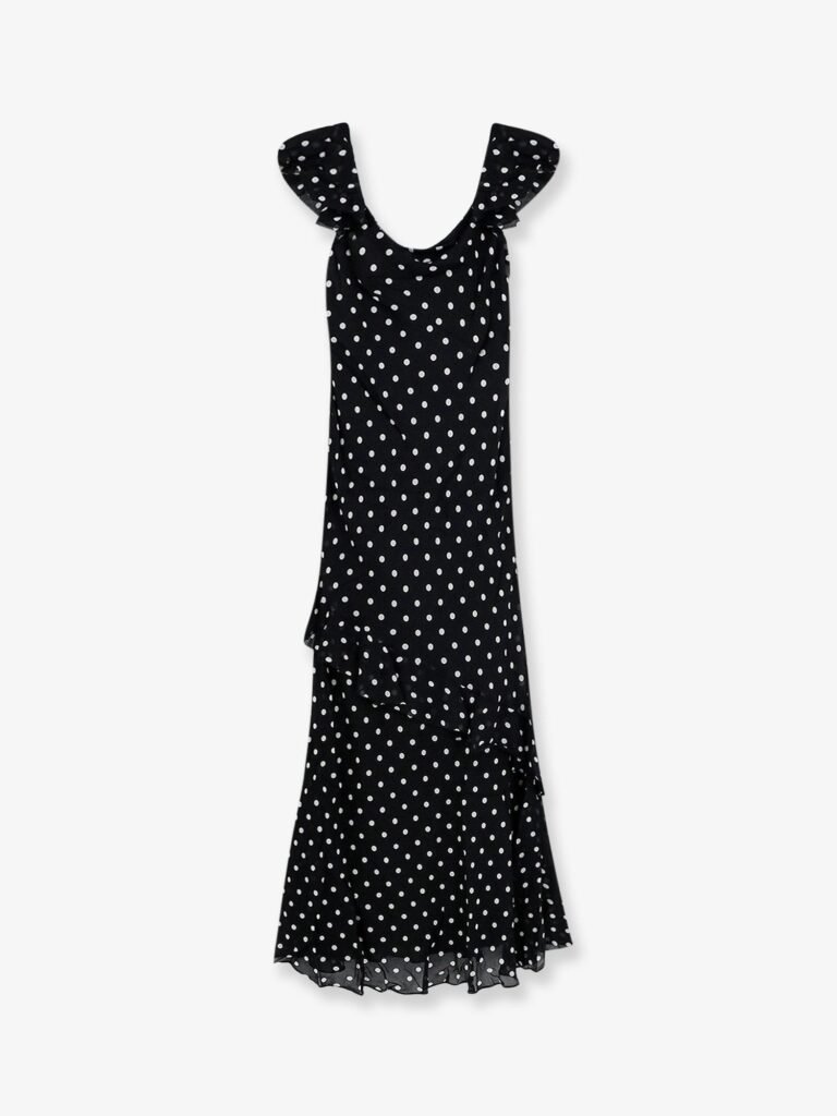 Polka-dots viscose dress
