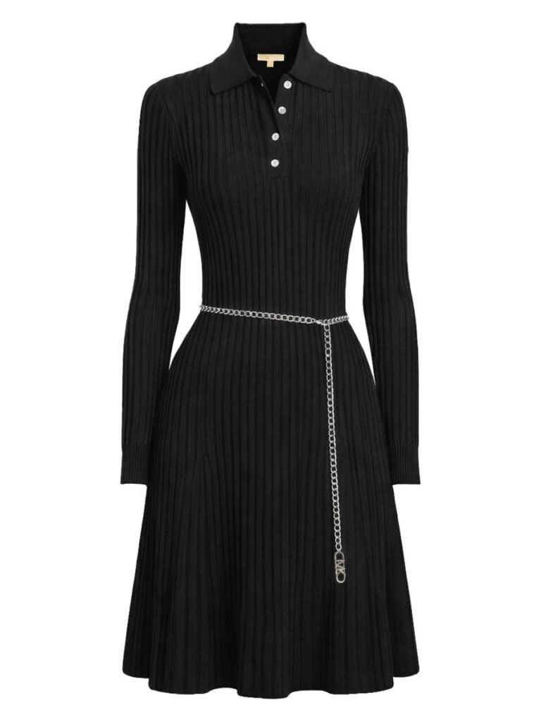 polo shirt dress with belt
