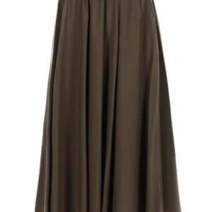 POPLIN MIDI SKIRT