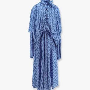 Printed fabric long dress