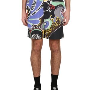 PSYCHEDELIC PRINT BERMUDA SHORTS