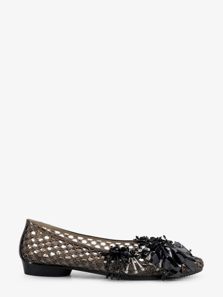PVC ballerinas with beads on the front
