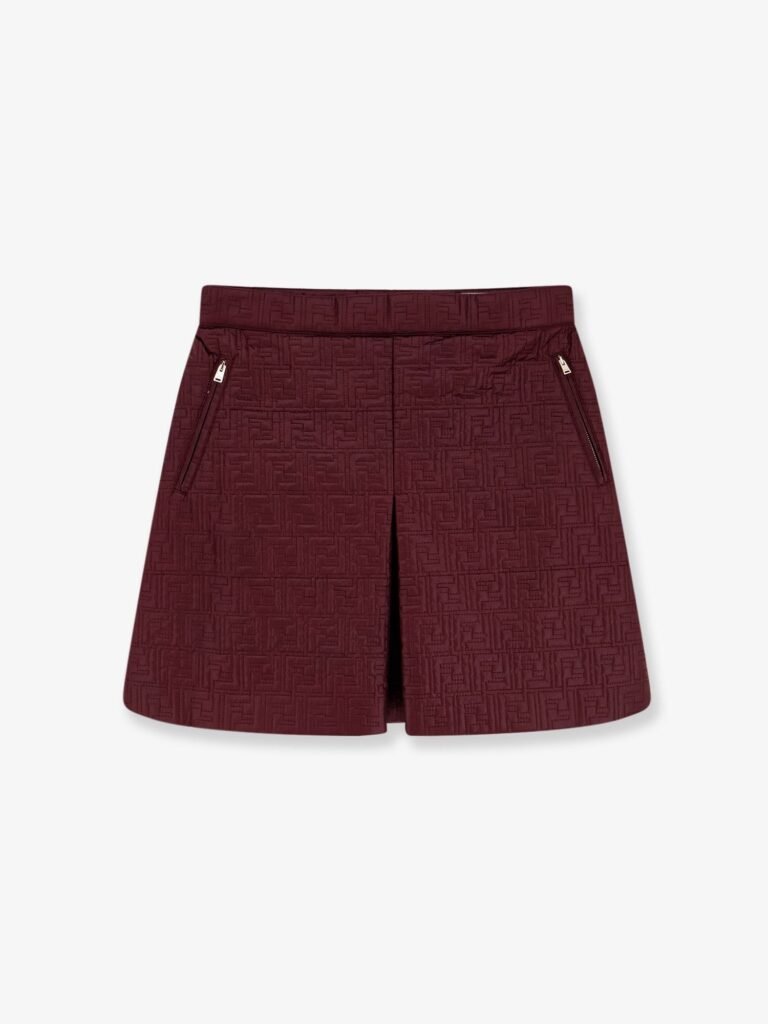 Quilted nylon mini skirt