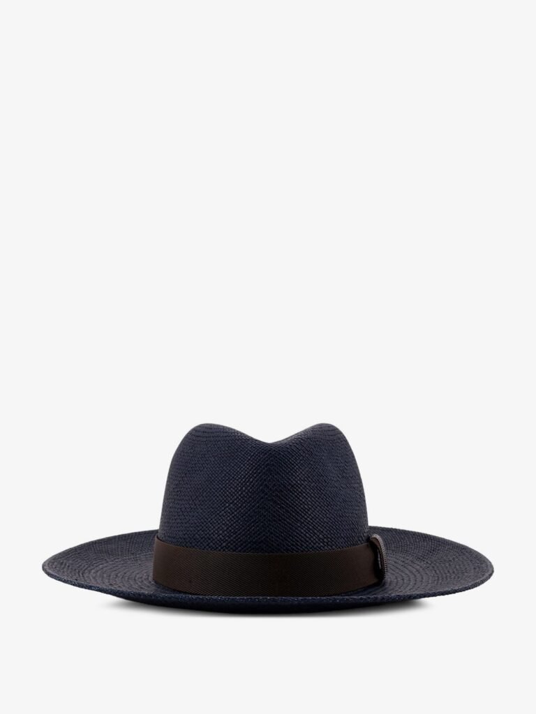 Raffia Fedora hat with Monili detail