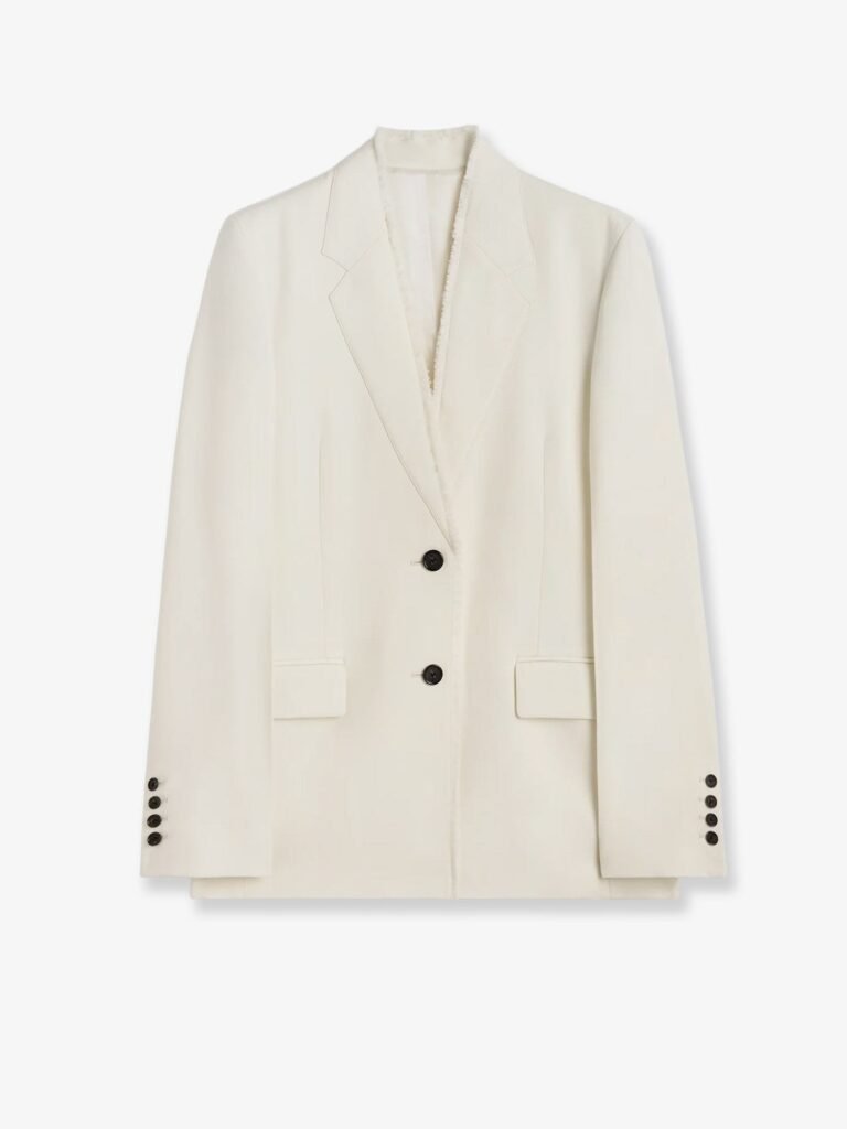 Raw lapel blazer