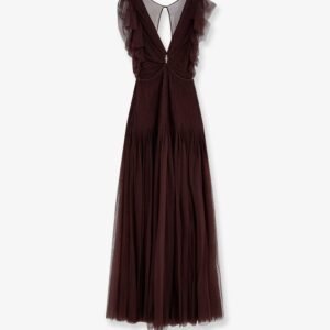 Red Carpet long dress with rhinestones detail