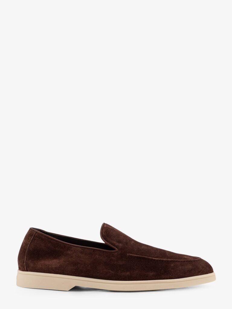 Reverse suede loafers