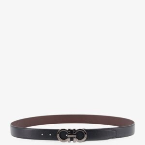 Reversible hammered leather belt
