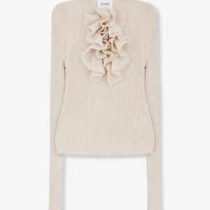 Ribbed cotton blend sweater
