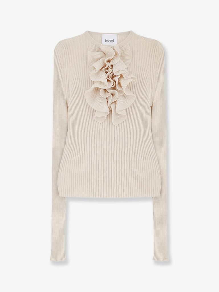 Ribbed cotton blend sweater