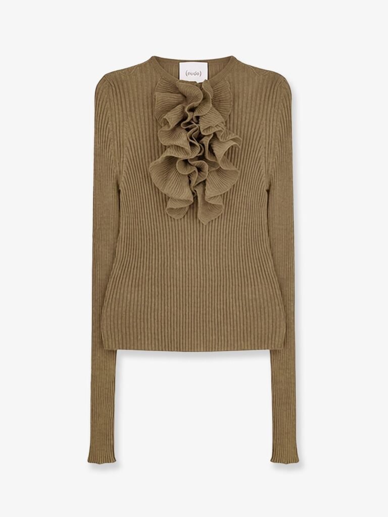 Ribbed cotton blend sweater