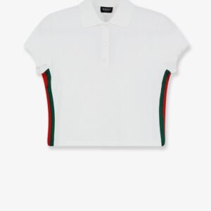 Ribbed cotton jersey polo shirt