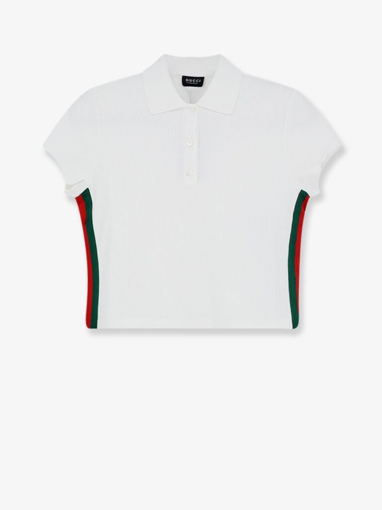 Ribbed cotton jersey polo shirt