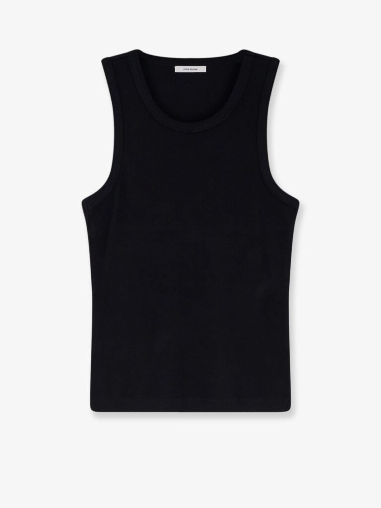 Ribbed cotton tank top