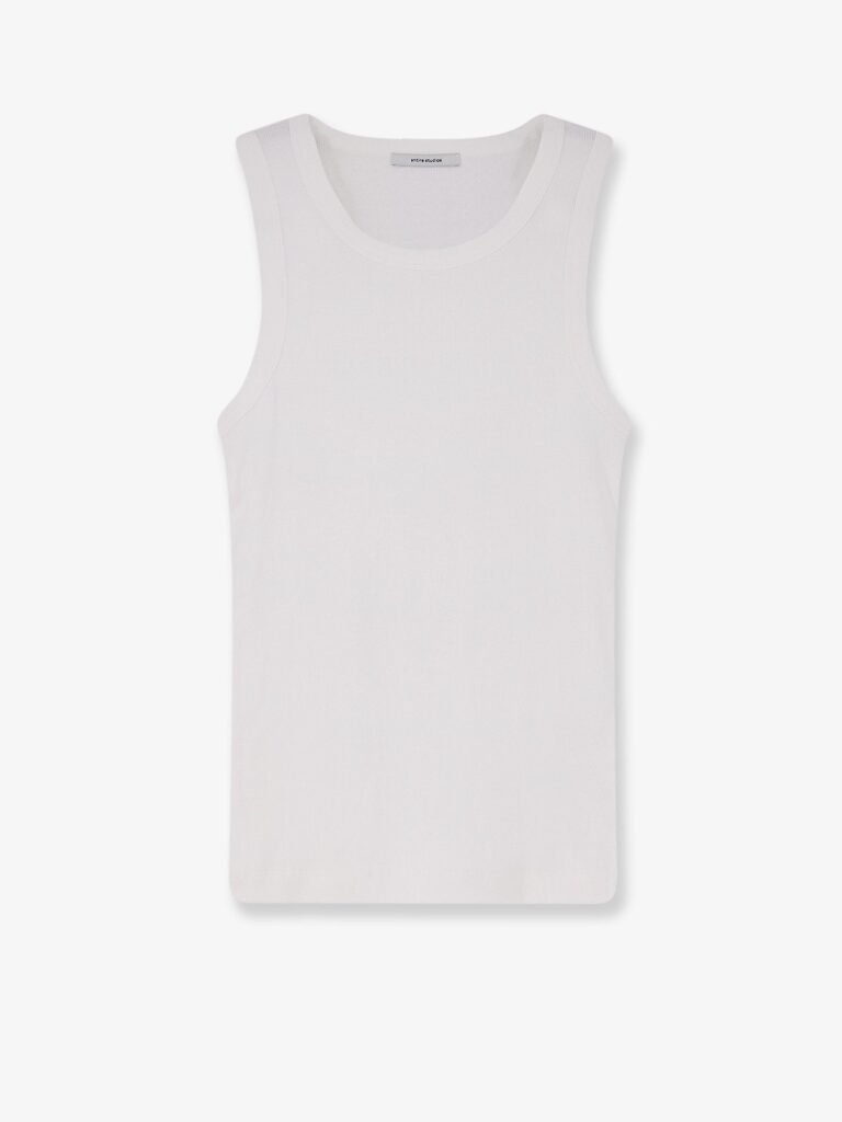 Ribbed cotton tank top