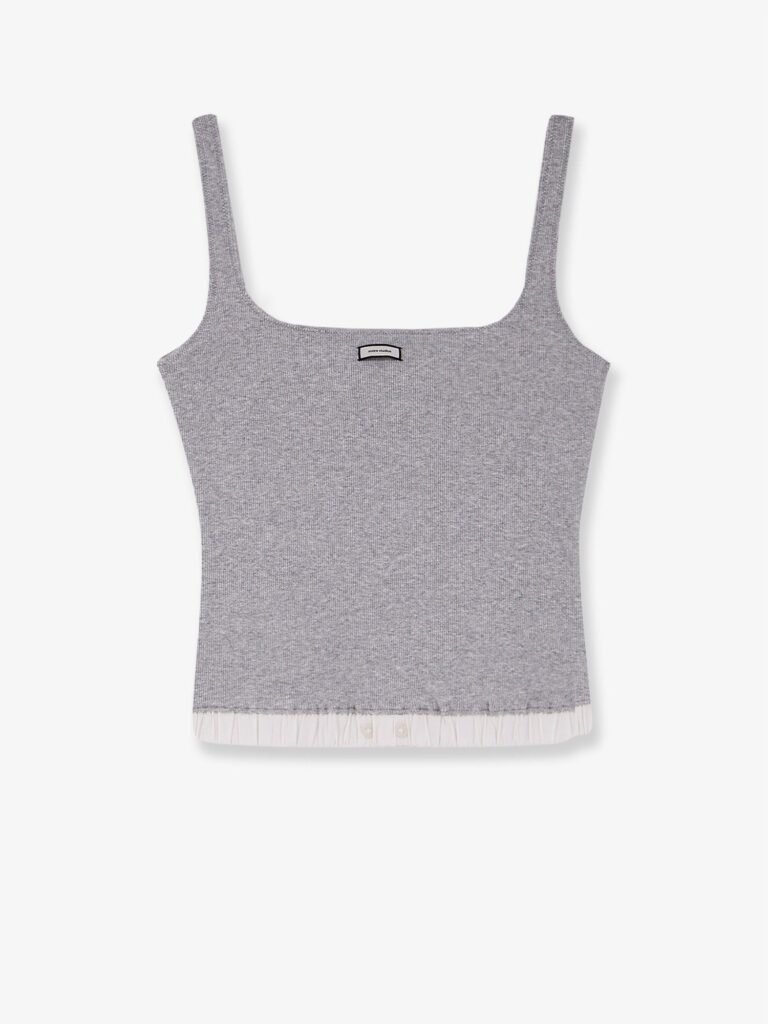 Ribbed cotton tank top